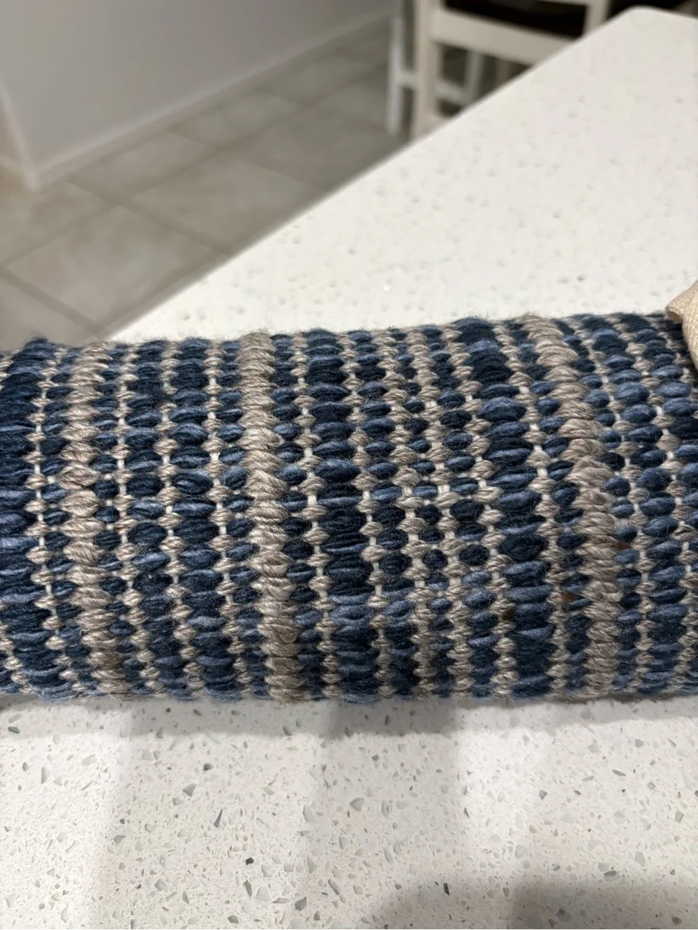 Pottery Barn ORSON 2x3 Blue and Gray Woven Door Mat